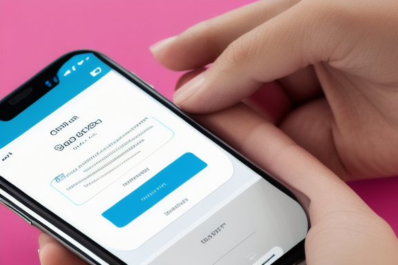 Happy customer using smartphone