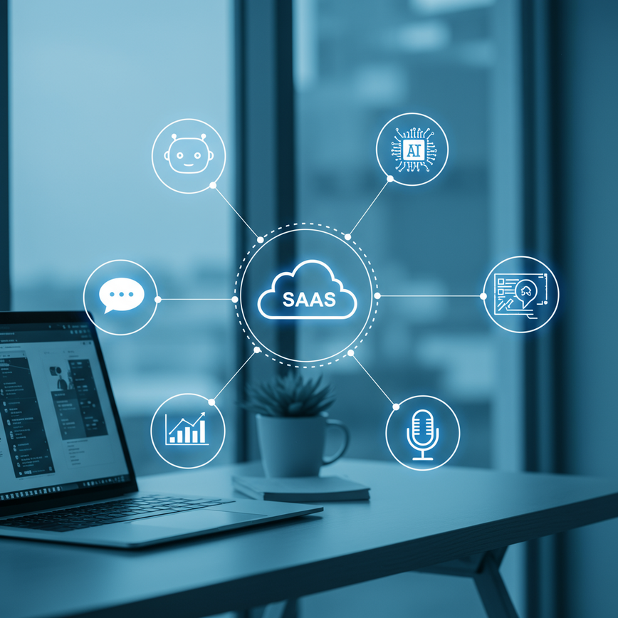 Illustrates the concept of 'ready-to-use' AI tools: accessible, quick, and integrated into common business tasks.